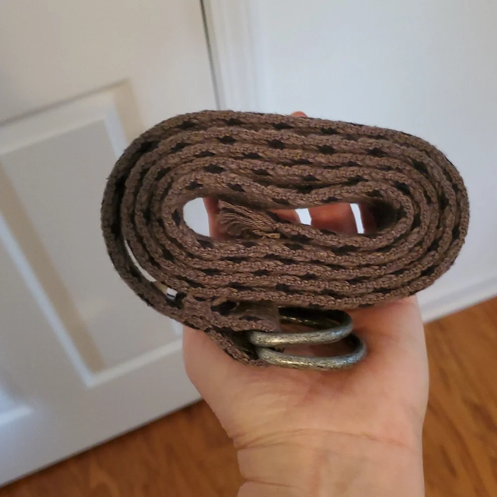 Grey Brown Woven Belt Size 44 🌻 Adjustable